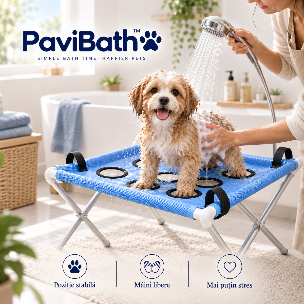 PaviBath™ – Suport pentru Baia Câinelui